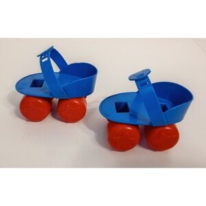 Tomy Roller Skates Cabbage Patch Kids Plastic Blue Red Star Wheels